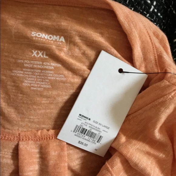 SONOMA Goods For Life split neck utility tank XXL papaya - Picture 8 of 11